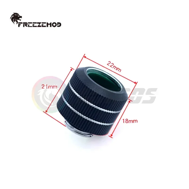 Water Cooling Anti-Off Hard Tube Fitting For OD14MM PETG Acrylic Metal Pipe, Hand-Tighten 20KG Pulling Force HYGKN-B14