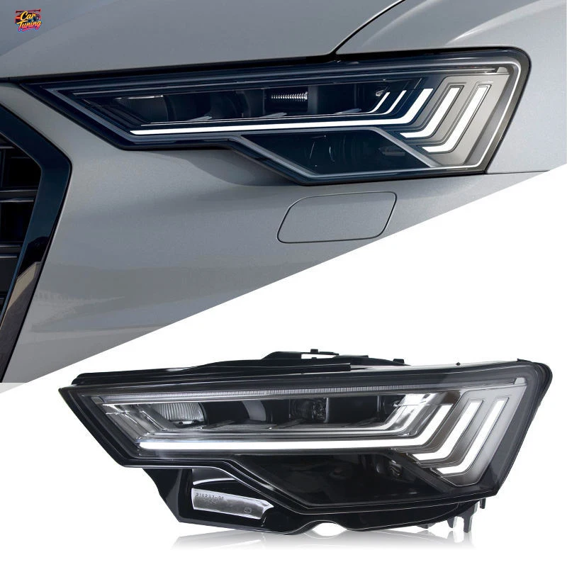 

Подходит для Audi A6L 19-23, комплект фар C8 с модифицированными матричными LED-линзами и последовательными указателями поворота.