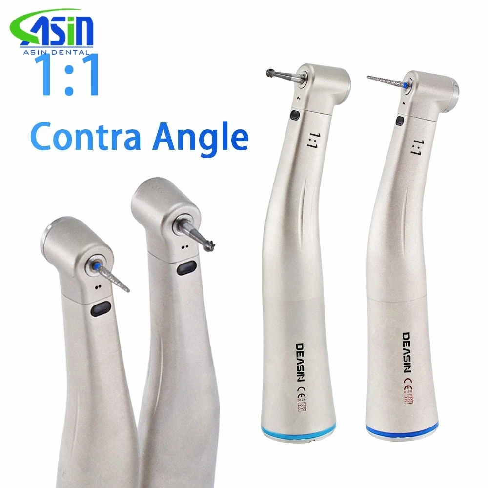 Dental Handpiece 1:1 Blue Rings Low Speed Led Push Button High Speed Drills X25L Odotologia Tools Micromotor Fit NS*