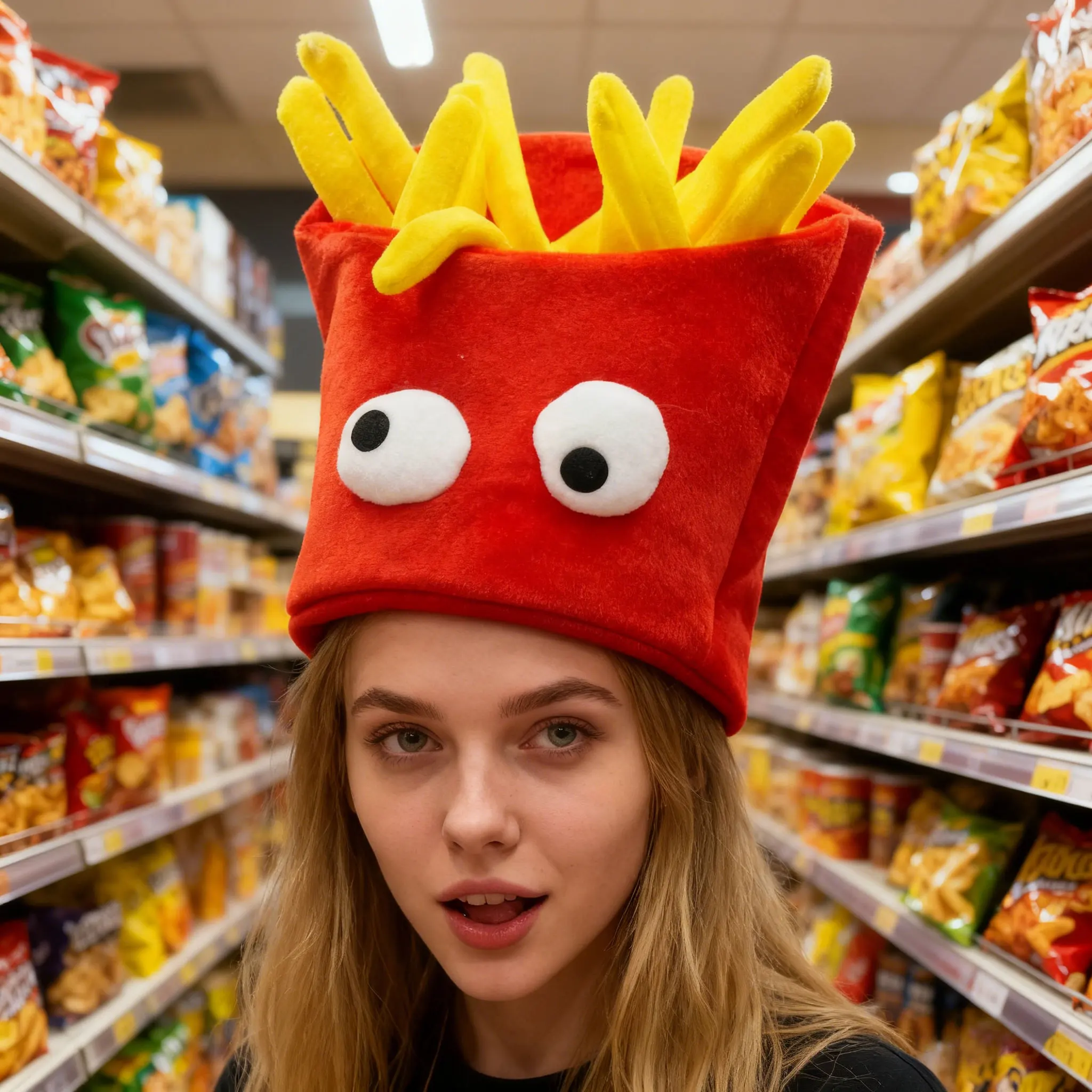 Cute Novelty Food Hat 4-Piece Set - Hamburger, Fries, Pizza & Drumstick for Parties, Casual Wear & Gifts