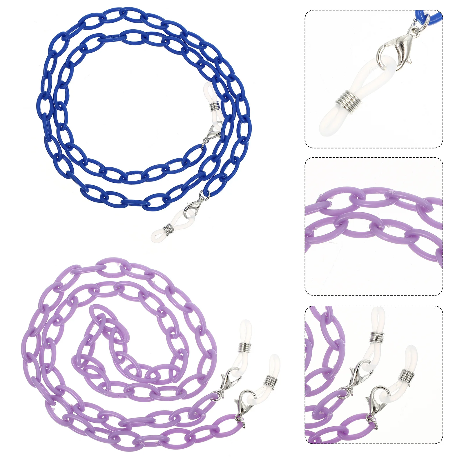 

2 PCS Glasses Non-slip Chain Chains Mask Lanyard Face Sunglasses Cute Compatible Man