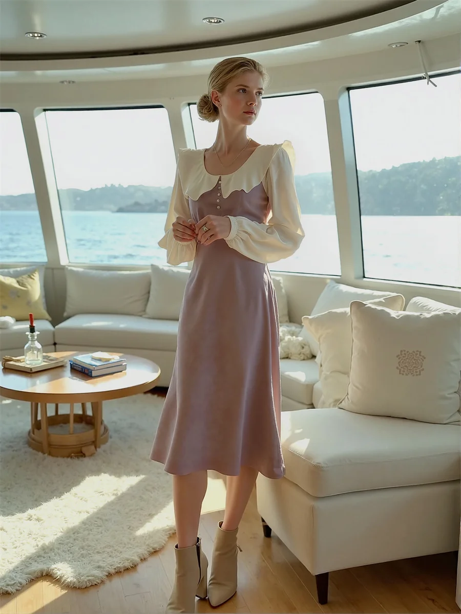 Women'S Dress Alt Flounced Edge Mid-Calf A-Line Cut-Out Cyber Daily Daisy Dance Daring Dating Day Decorate Decoration Decorative