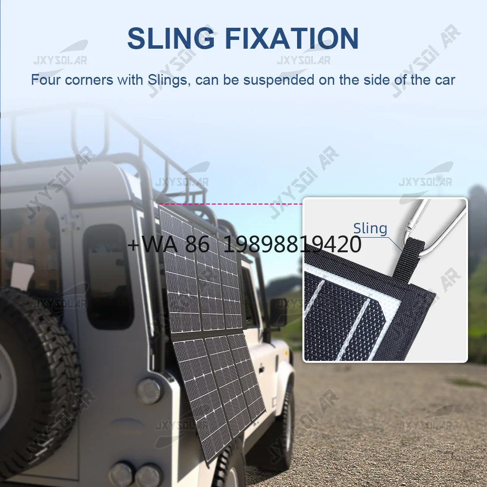 400W Portable Solar Panel for Power Station Generator 12V/24V Flexible Foldable Solar Panel Kit Lightweight High-Efficiency