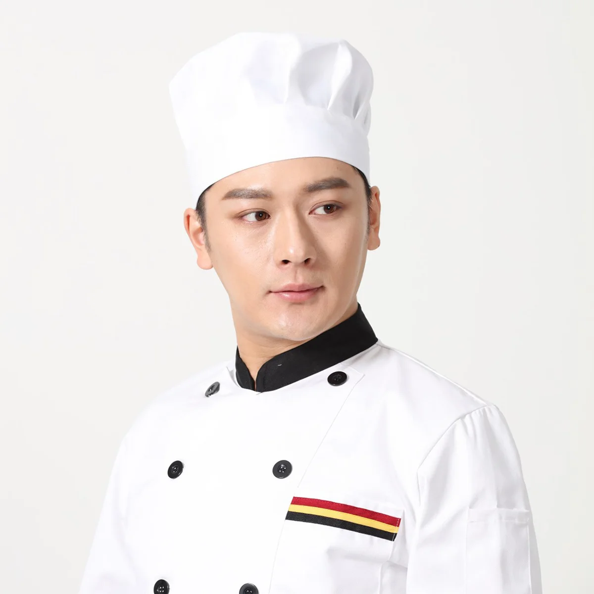 1pc Mushroom Hat Adjustable Working Cap For Cap Restaurant Hotel Catering School Soft Chef Hat Bouffant Caps White