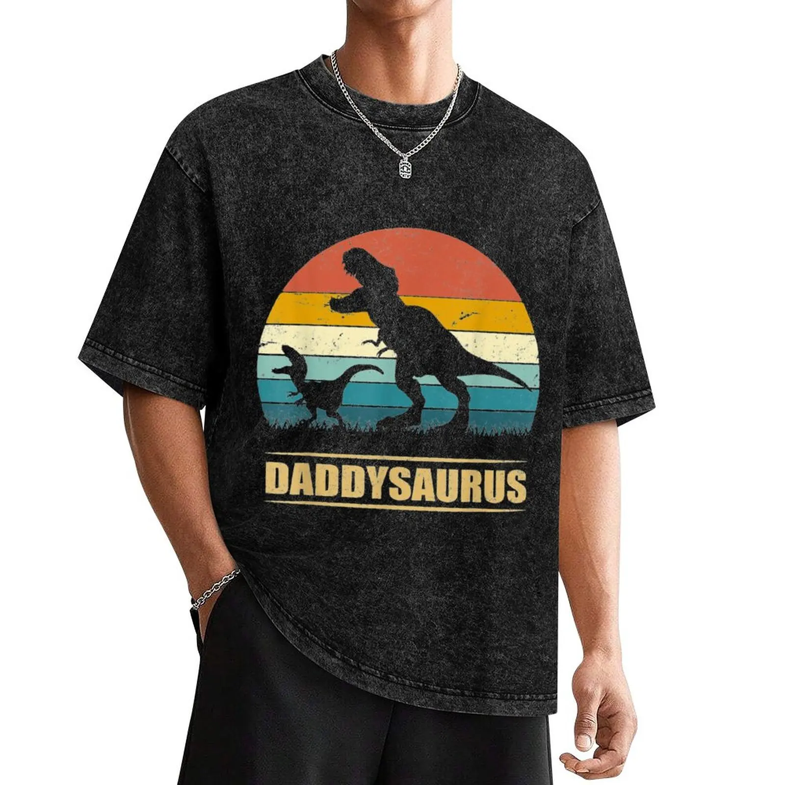 

Daddysaurus Shirt Fathers Day Gifts T rex Daddy Saurus Mens T-Shirt blanks summer top mens t shirts top quality