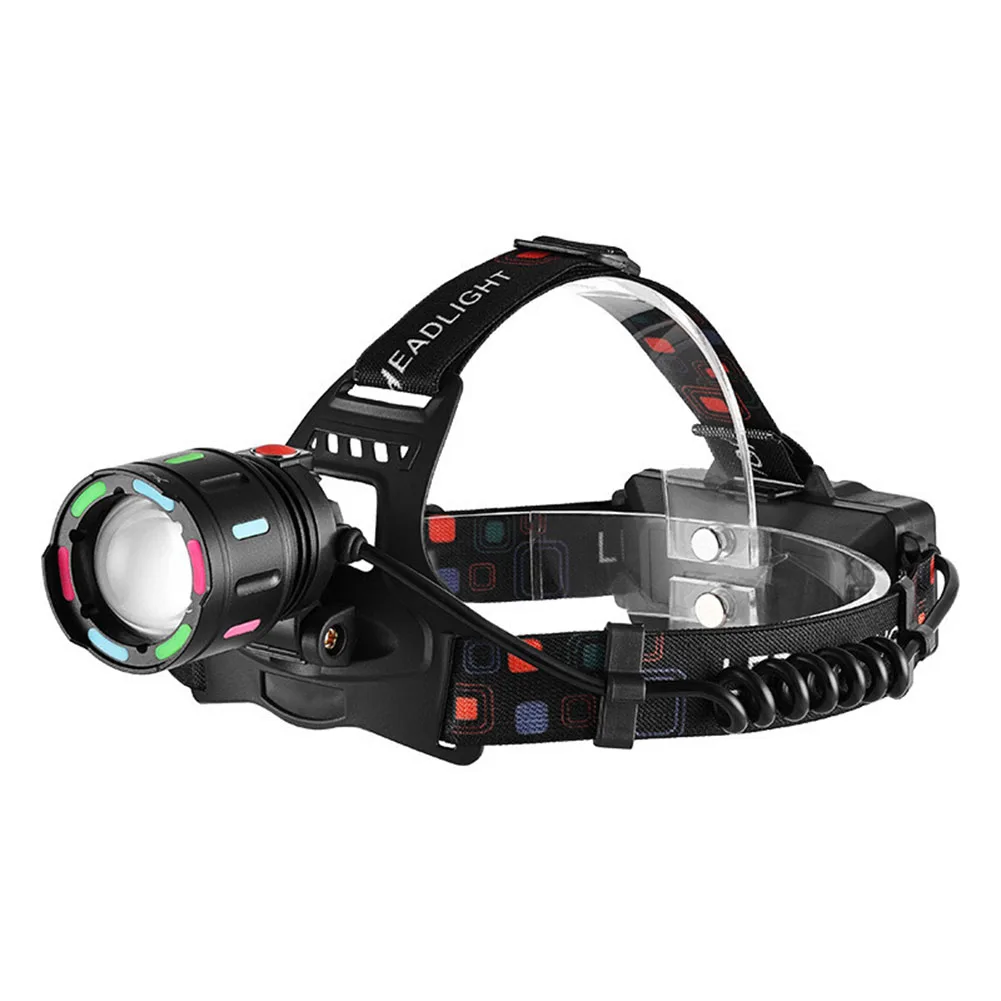 30W LED Headlamp 4 Modes Adjustable Rechargeable Waterproof Floodlight Headlight Bright LED Head Torch Work Flashlight