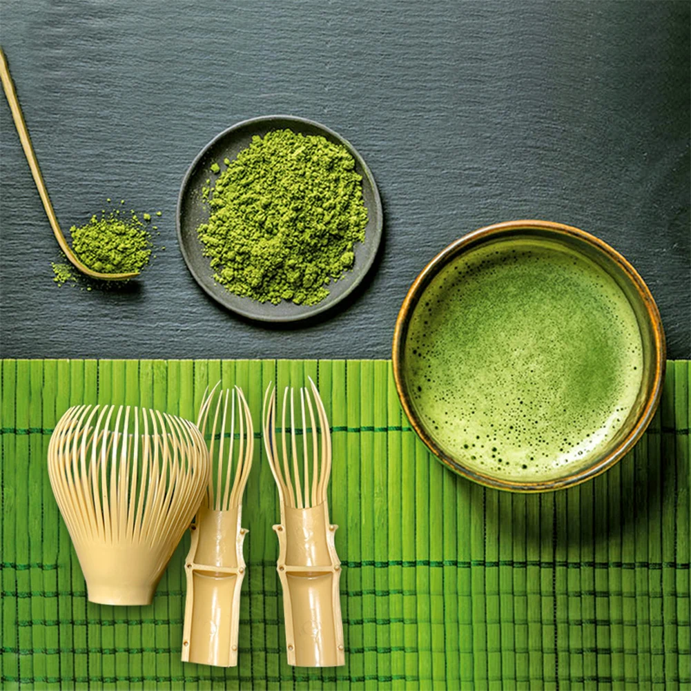Resina Matcha frusta Chasen pennello strumenti per Matcha tè verde in polvere frusta in polvere riutilizzabile con porta frusta cerimonia del tè