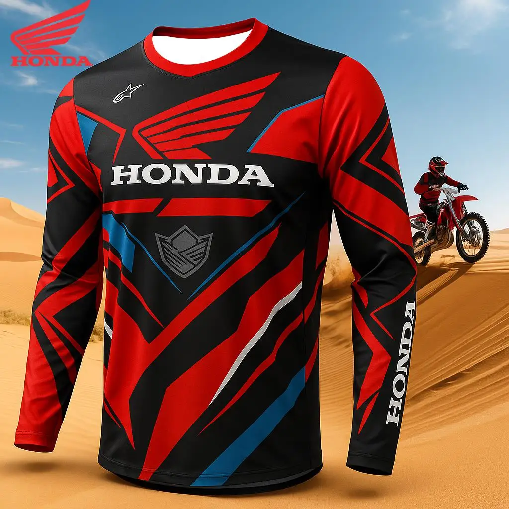 

Honda 2026 Off Road Motorcycle Quick Dry Breathable Jersey Mountain Bike Racing T-Shirt Comfortable Riding Ropa Motocross Hombre