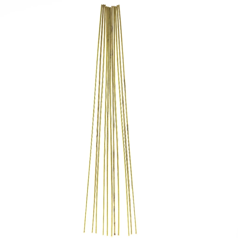 10pcs1.6x250mm Brass Rods Wires Sticks  Gold For Repair Welding Brazing Soldering