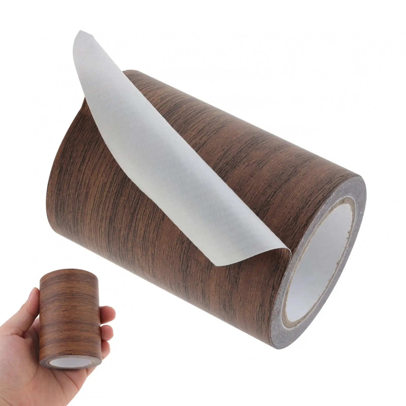 Self Adhesive Wood Grain Repair Tape Edge Banding Polyethylene Trim Wood Effect Wood Colored Tape for Floors / Tables / Doors