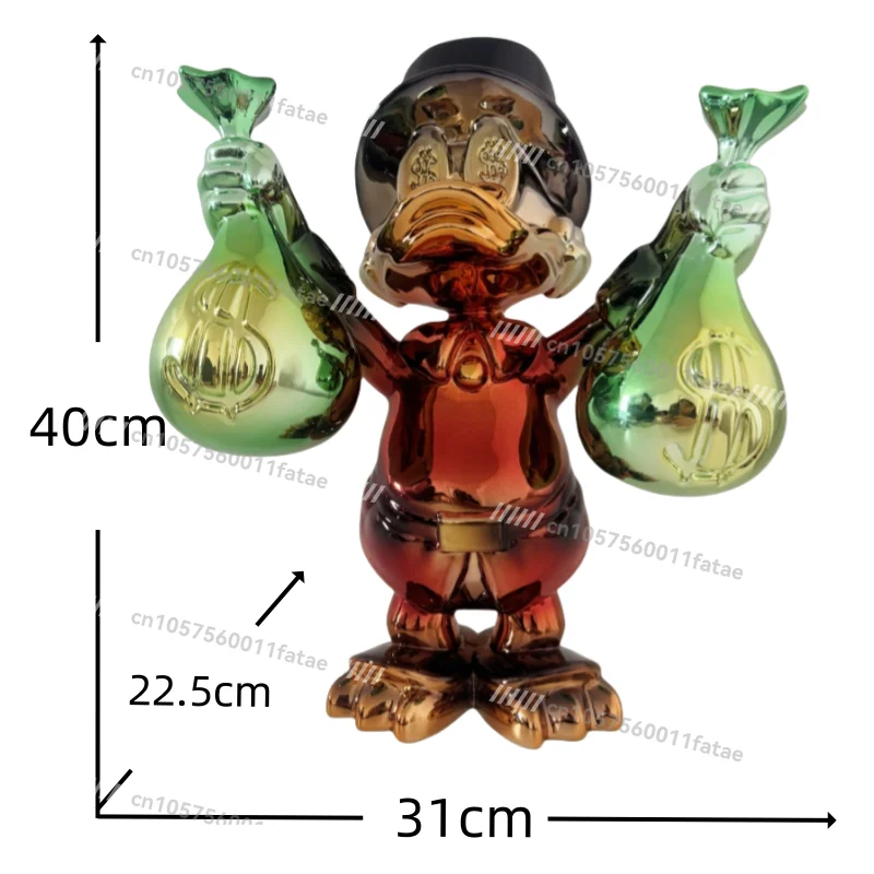 

Internet celebrity tide play money bag ornament rich duck cartoon sculpture home soft shop restaurant bar decoration