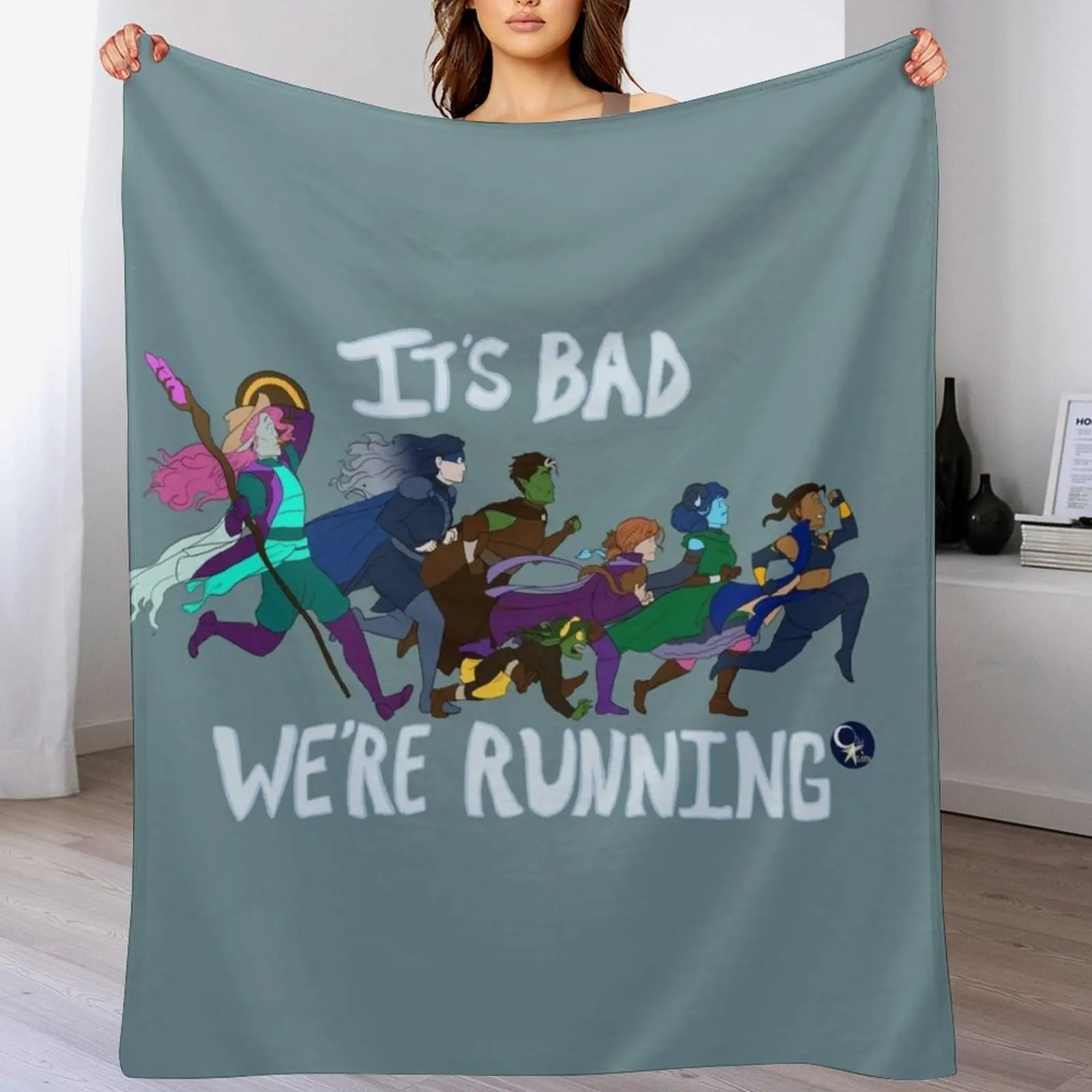 It's Bad, We're Running Throw Blanket decorative Sleeping Bag Blankets