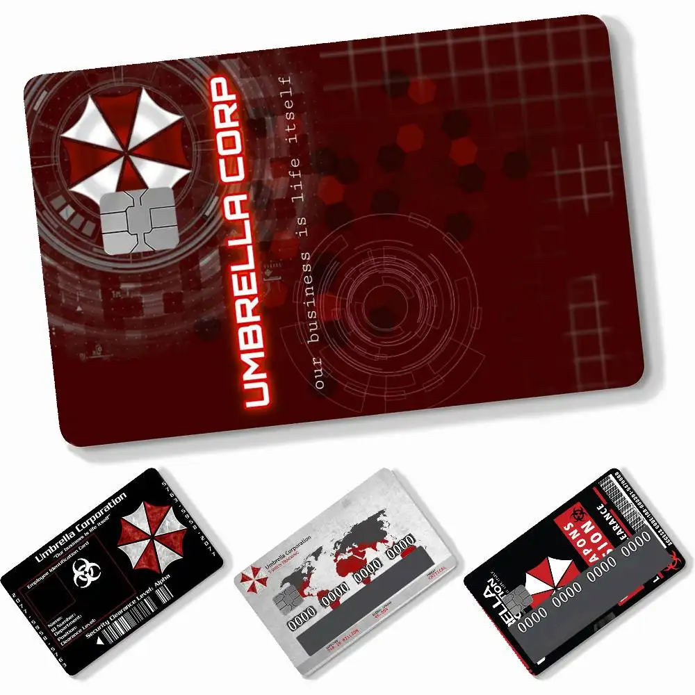 Game Umbrella C-Corporation 4pcs Credit Card Skin Stickers Suitable for Bank Debit Subway Bus Transit Pass Decorative Cover
