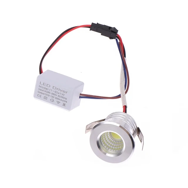 LED New Modern DC12V Mini LED  Spotlights 3W Dimmable Recessed Jewellery Cabinet Downlight Ceiling Spots Bathroom Kitchen Lights