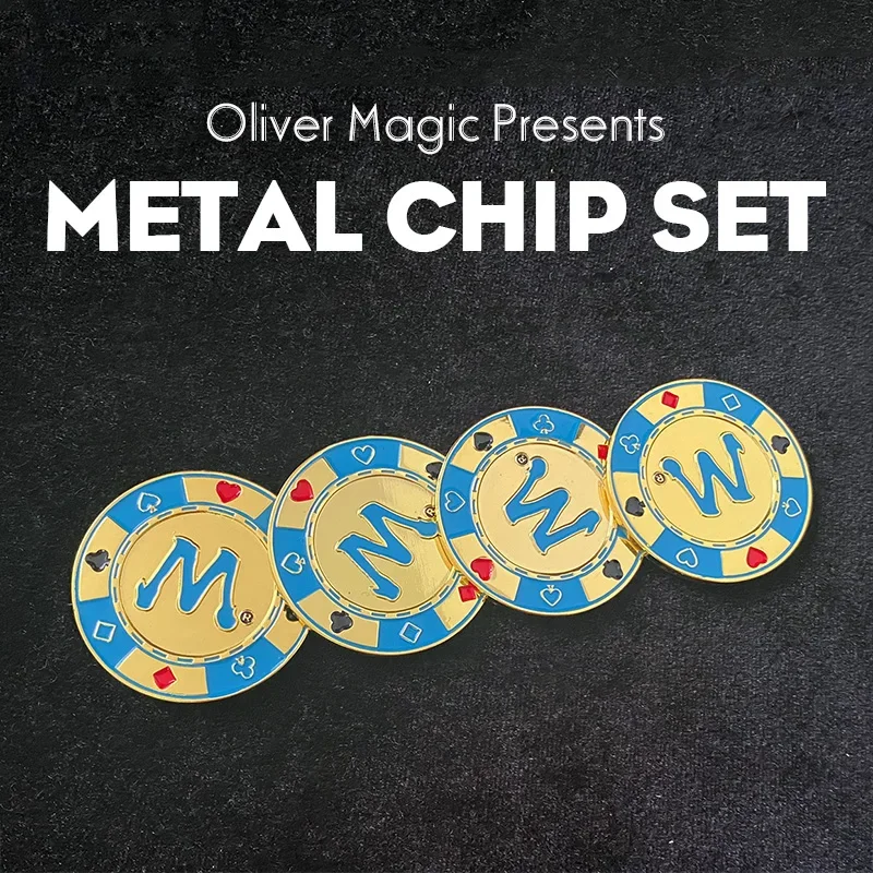 

Metal Chip Set by Oliver Magic Tricks Metal Coins Appear Vanish Magia Magician Close Up Stage Illusions Gimmicks Mentalism Props