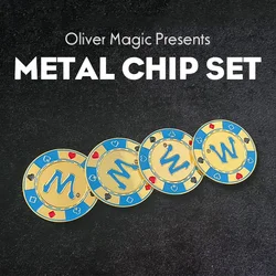 Metal Chip Set by Oliver Magic Tricks Metal Coins Appear Vanish Magia Magician Close Up Stage Illusions Gimmicks Mentalism Props