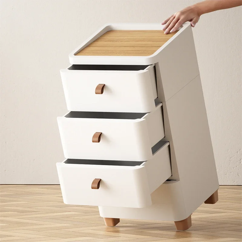 Drawer Elegant Nightstand Modern Simple Japanese Storage Bedside Table Organizer Narrow Solid Mesita De Noche Bedroom Furniture