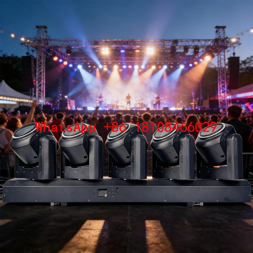 

5 Head Moving Head Beam Spot Wash Light Bar Integrated Ring LED Pixel Matrix DMX512 for Concert Stage