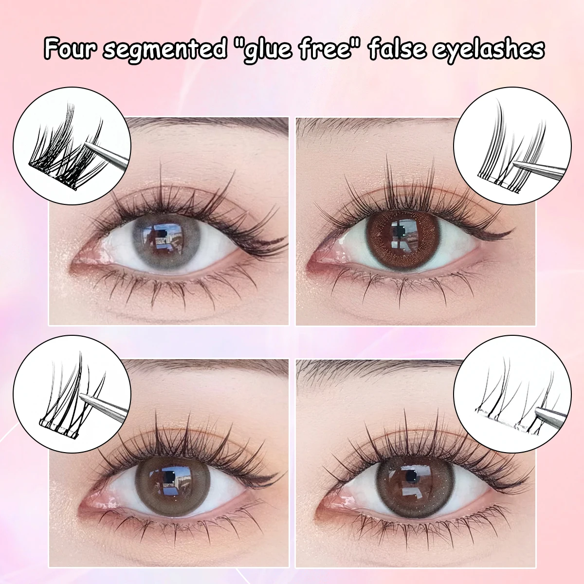 Hisyi-cat elf-グルーフリーシリーズつけまつげは、自然で繊細で、さまざまなオプション、軽くて自然なカールがあります