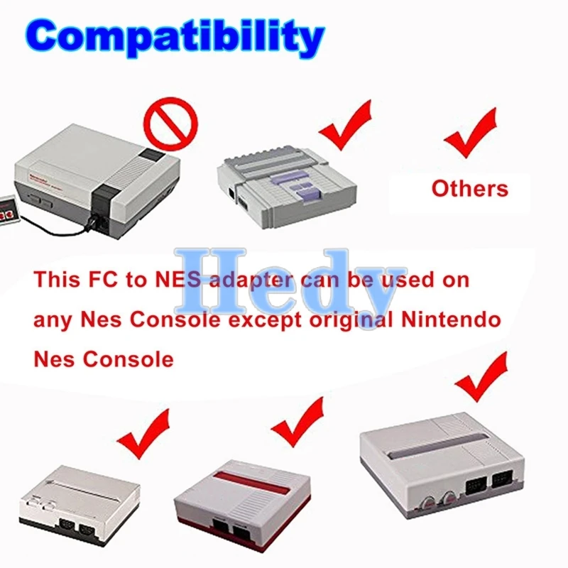 2 uds alta calidad 60 pines a para 72 pines Famicom adaptador convertidor para sistema de consola Nintendo NES