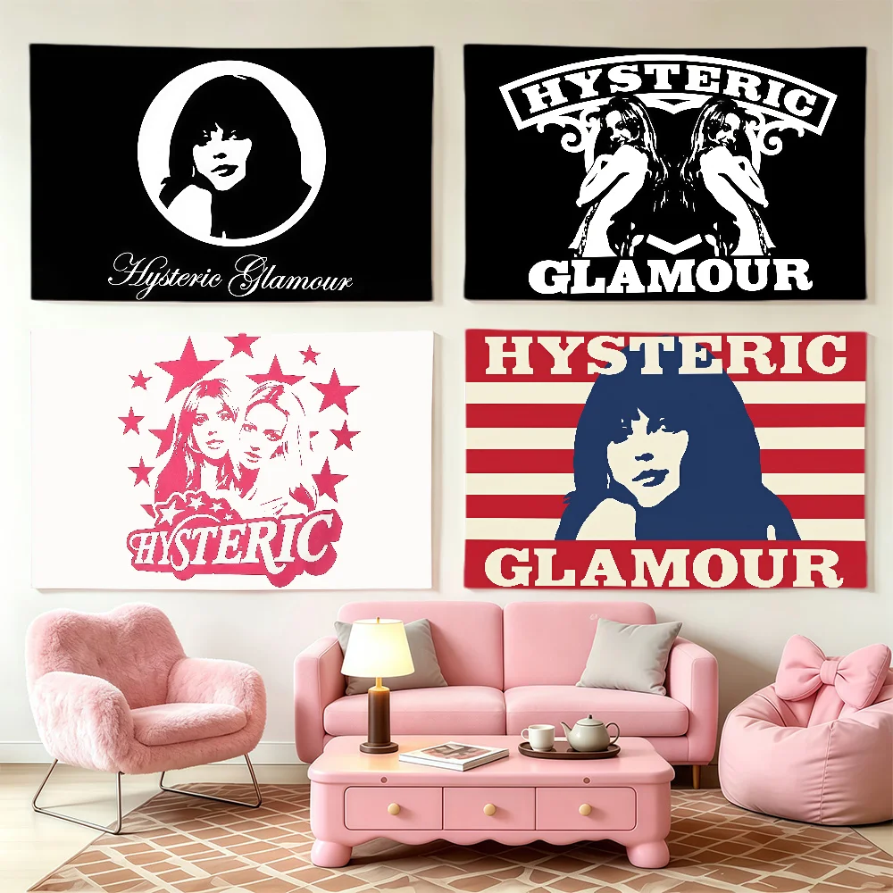 Fashion Brand Hysteric Glamour Flag Club Interior Wall Creative Pattern Living Room Wall Art Party Outdoor Decor