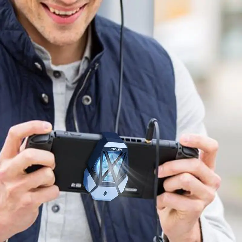 Cell Phone Cooler Portable Phone Radiator Phone Cooler For Live Streaming Low Noise Phone Cooling Fan SmallCell Phone Radiator