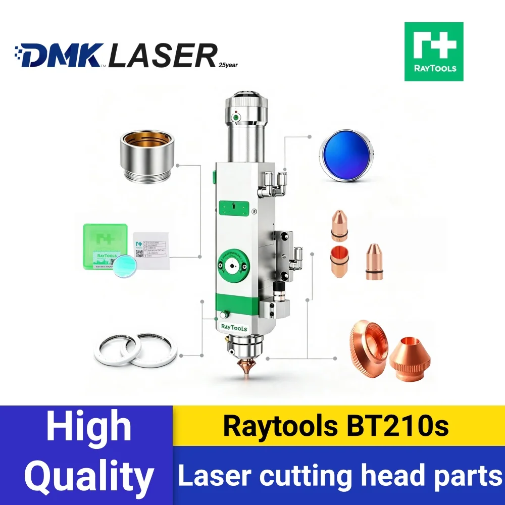 Raytools BT210S Laser Protetcive Windows 24.9*4.1mm Bullet Nozzles Set Laser Collimating&Focusing Lens Laser Cutting Head Parts