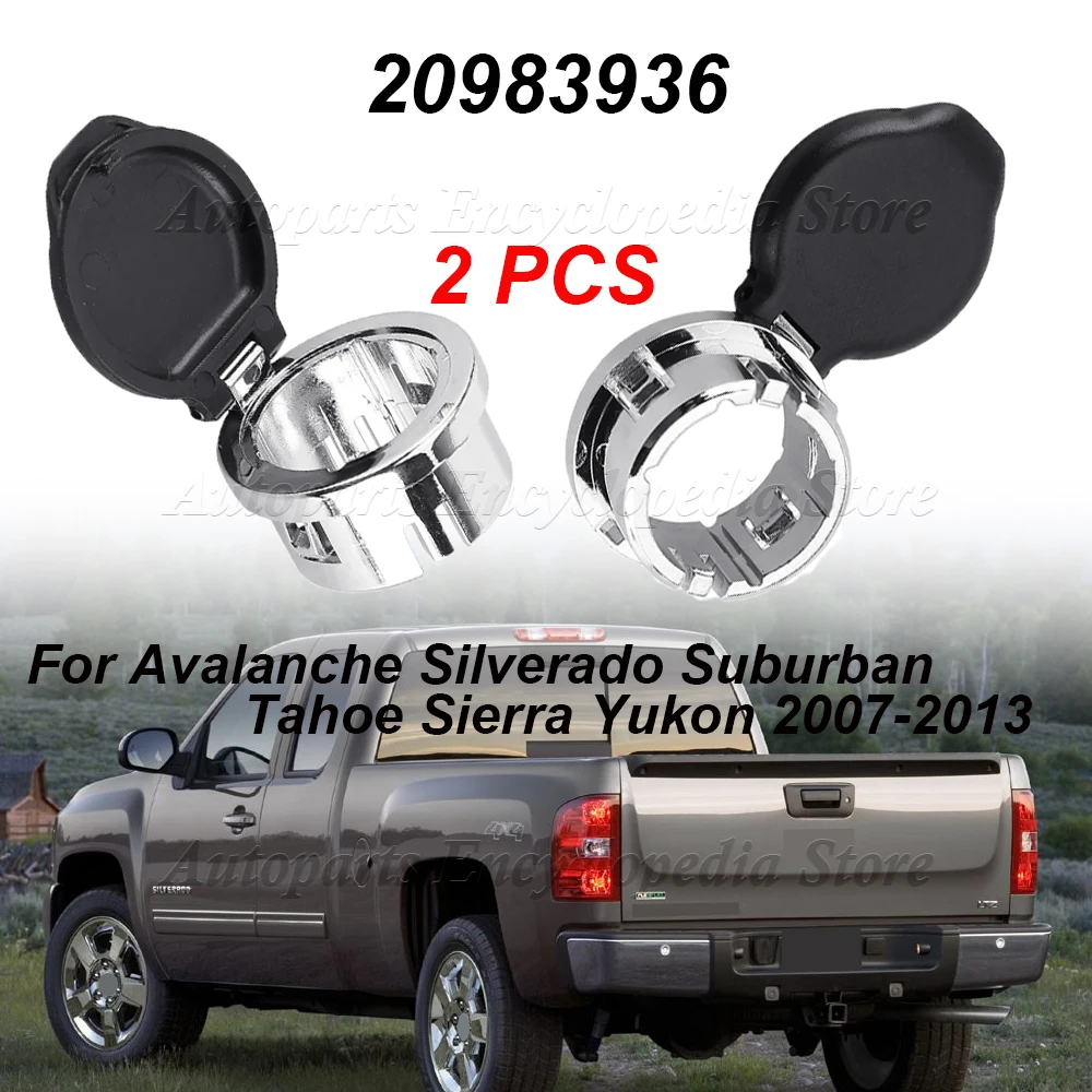 2 PCS 20983936 Car Chrome Dashboard Power Socket Fixing Cover For Avalanche Silverado Suburban Tahoe Sierra Yukon 2007-2013