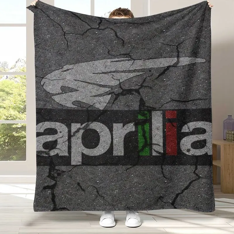 Vintage A-Aprilia Racing Car Soft Flannel Throw Blanket,Cozy Blanket for Bed,Sofa,Living Room,Picnic,Camping,Home Decor Moto
