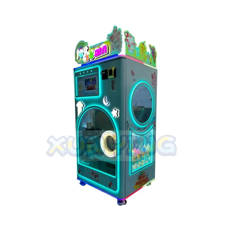 Coin Operated Automatic Ice Maker Automatic Soft Ice Vending Machine Customized Smoothie Vending Machine