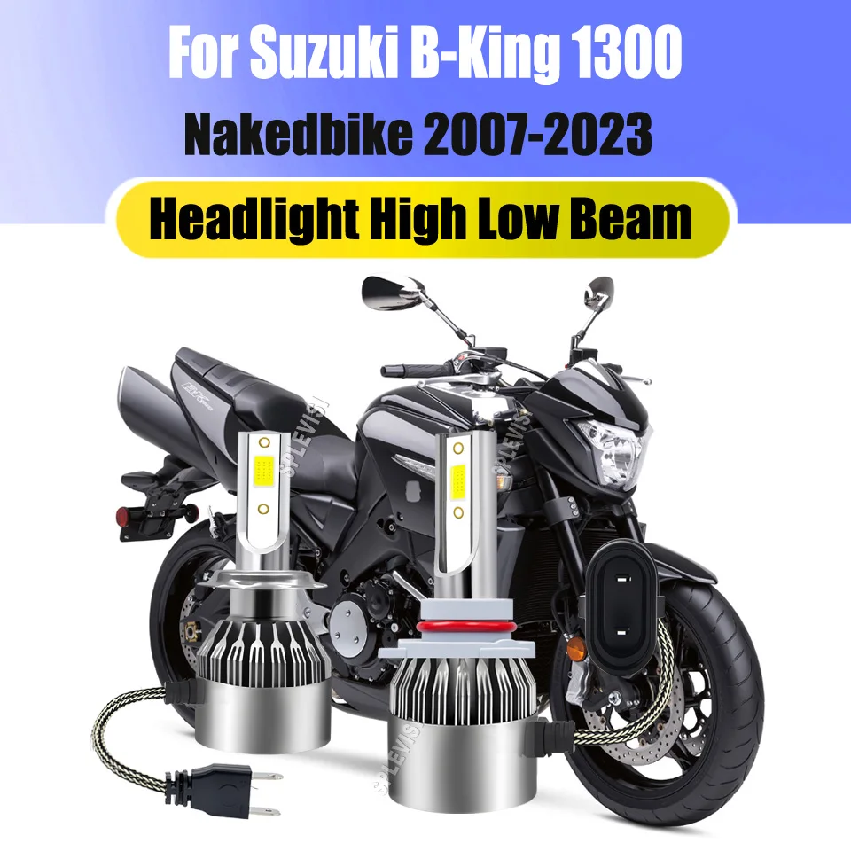 

9005 H7 Headlight High Low Bulbs Easy plug and play design For Suzuki B-King 1300 Nakedbike 2007 2008 2009 2010 2011 2012-2023