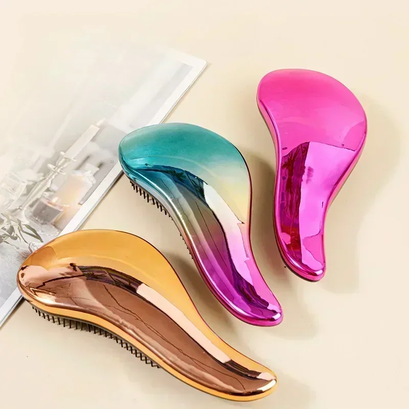 Colorful Hair Brush Children and Women Shiny Anti-knot TT Hair Comb Reduce Hair Loss Detangling Brush Scalp Massage Comb Peine