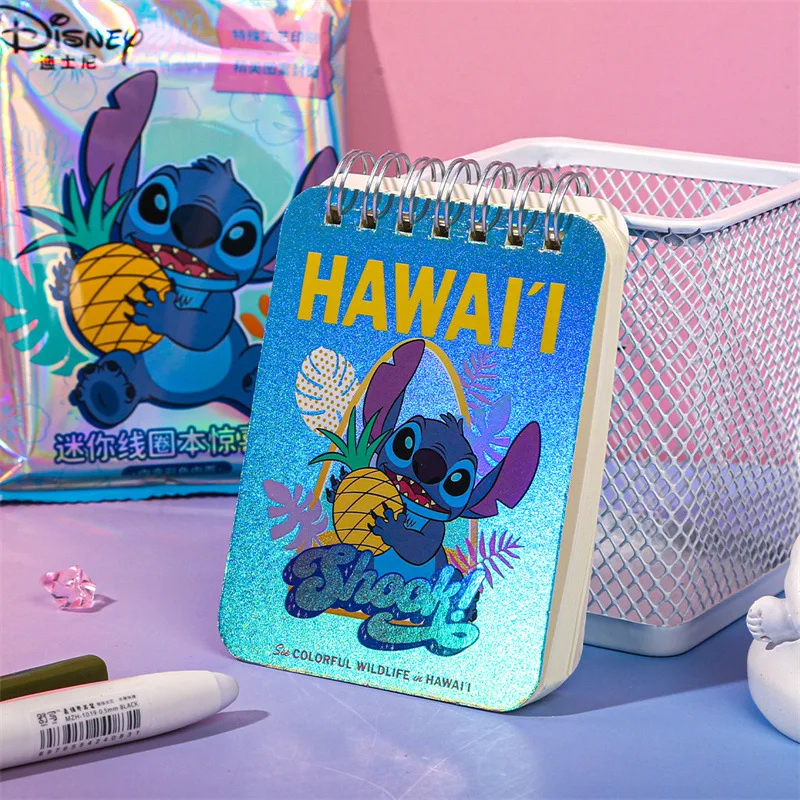 12pcs Disney Stitch series mini coil book cute Lilo and Stitch student colorful inner pages portable notebook stationery gift