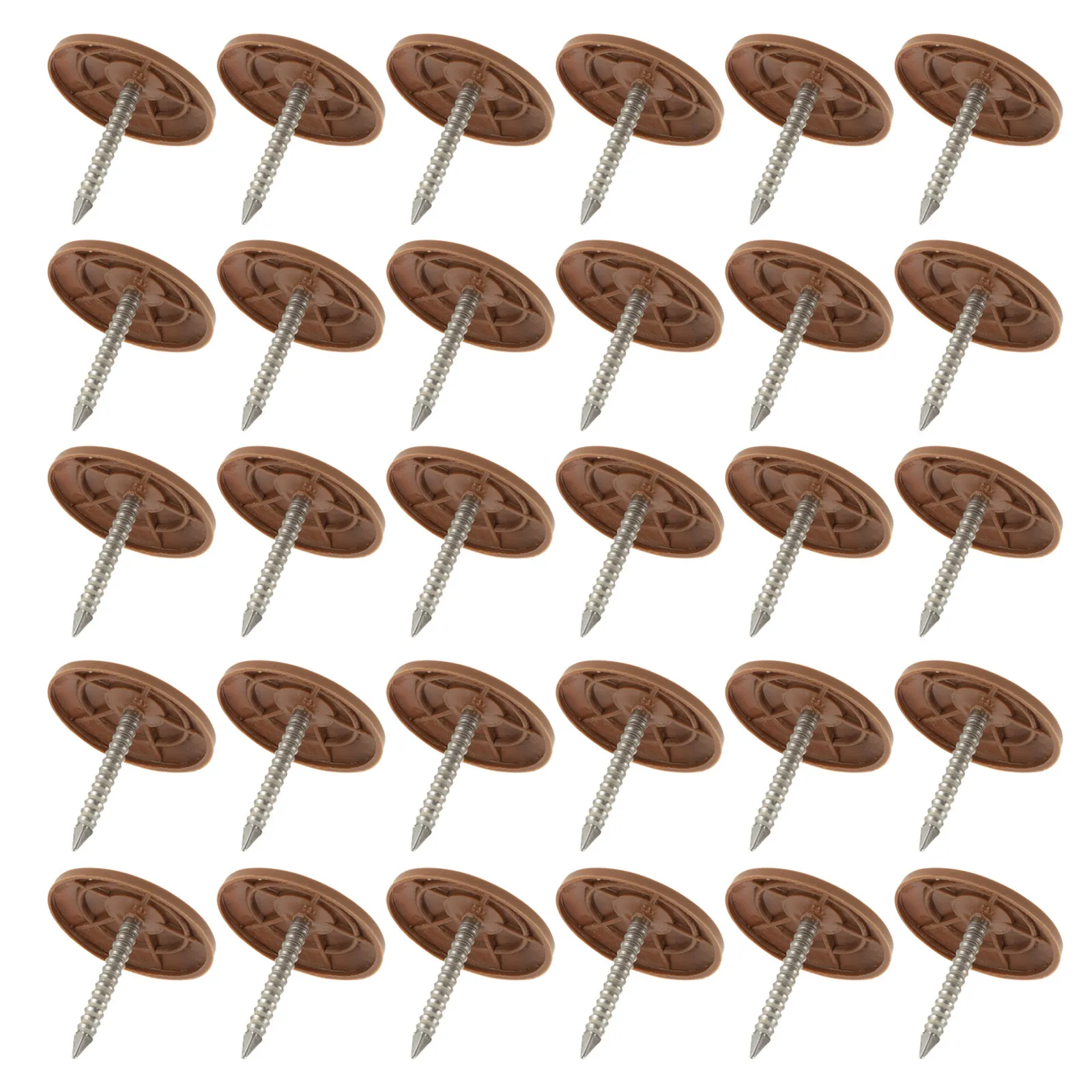 200Pcs Plastic Waterproof Roofing Nail Heavy Duty Construction For Property Manager Nails Cap Insulation Round