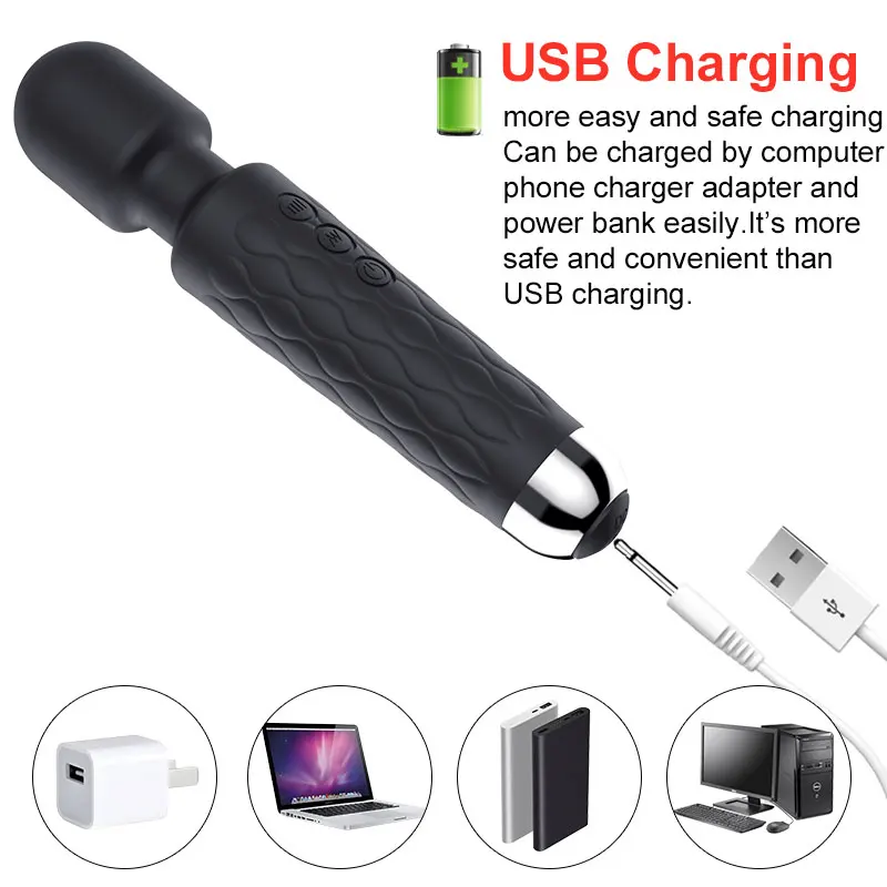 20단계 속도 강력 AV 진동 마법봉 클리토리스 자극기 성인용품 여성용 G스팟 마사지기 여성 성인용품 에로틱 제품