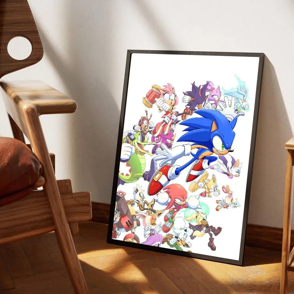 S-sonic -c ملصق جدار صورة فنية لغرفة المعيشة غرفة نوم غرفة اللعب بار نادي ديكور المنزل الحديث هدية #6