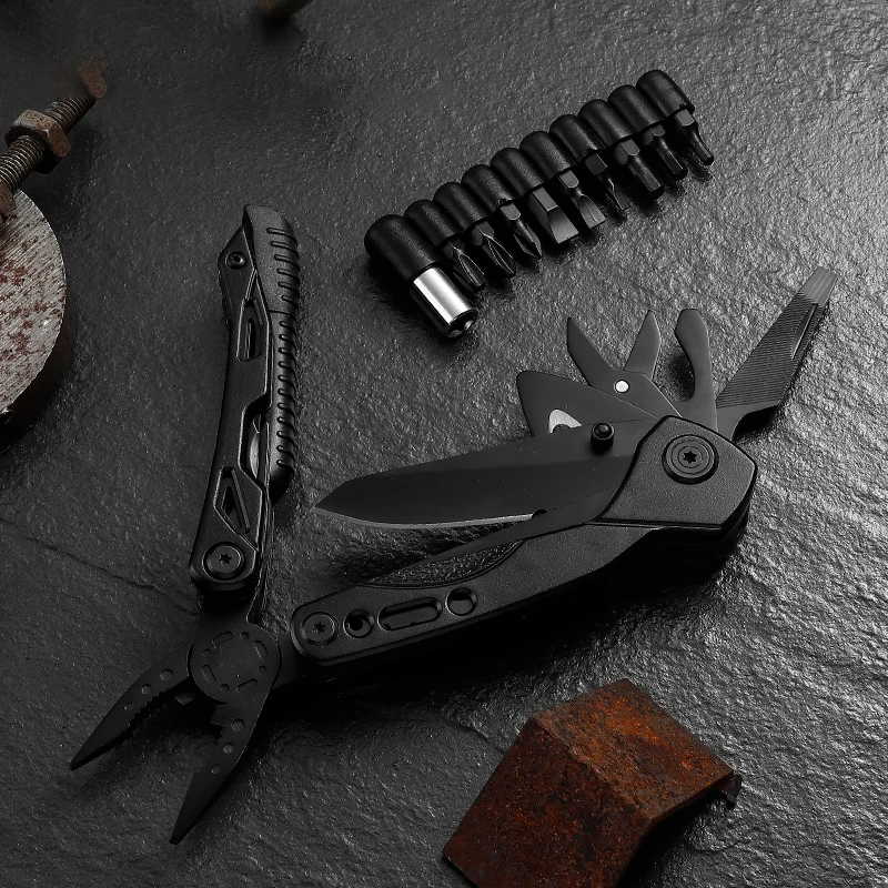 korknife Professional 21 في 1 أدوات متعددة من الفولاذ المقاوم للصدأ كماشة متعددة المهام سكين جيب مع كم مفك براغي عالي التحمل