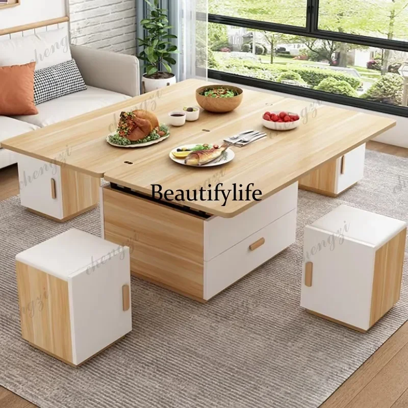 R134 Luxury Modern Nordic Coffee Table Trau White High Mesa Lateral Mobile Coffee Table Apartamento Couchtisch Furniture For Hom