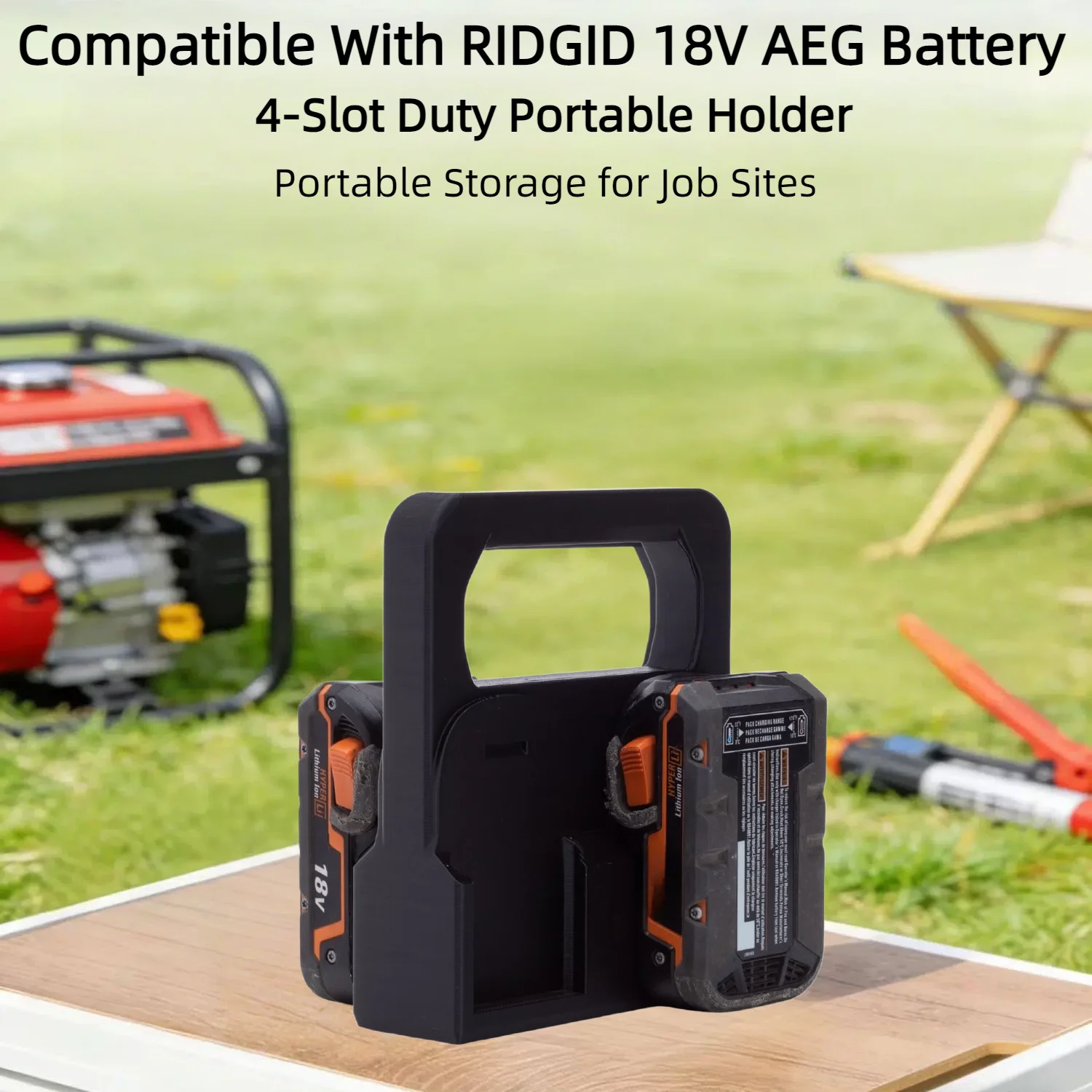 

Подставка-держатель на 4 слота для аккумуляторов RIDGID 18V и AEG Series Li-ion, портативный кронштейн для хранения аккумуляторов электроинструментов