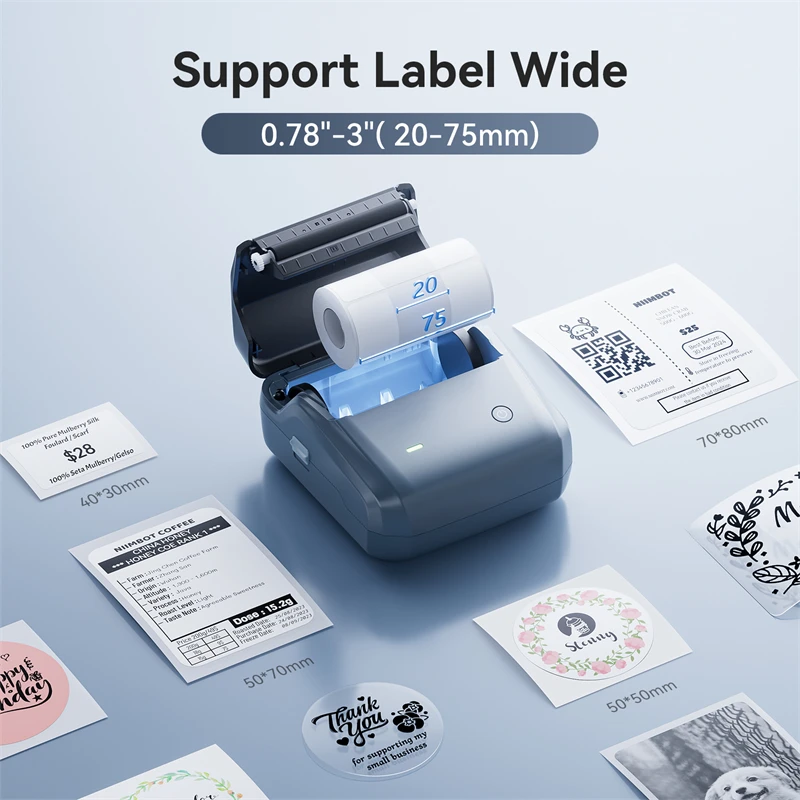 NIIMBOT B31 Thermal Label Printer Print Width Max 80mm/s Wireless Barcode Sticker Maker Pocket Label Maker for Clothing Jewelry