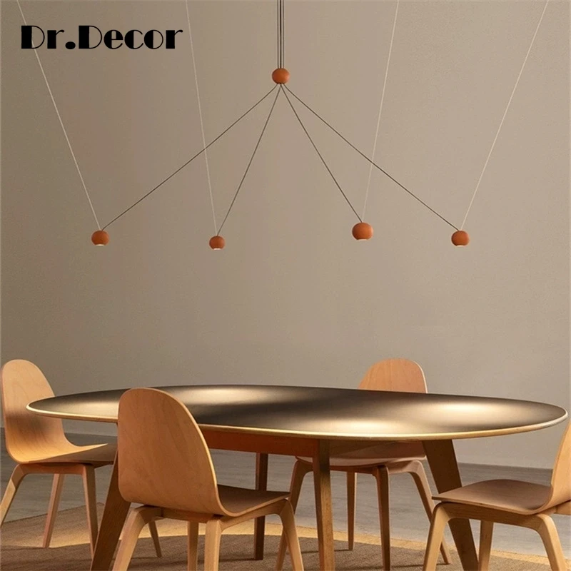 Compass Pendant Lights Danish Design Linear Chandelier Minimalist Geometric Light for Living Room Coffee Shop Hanging Led Luster