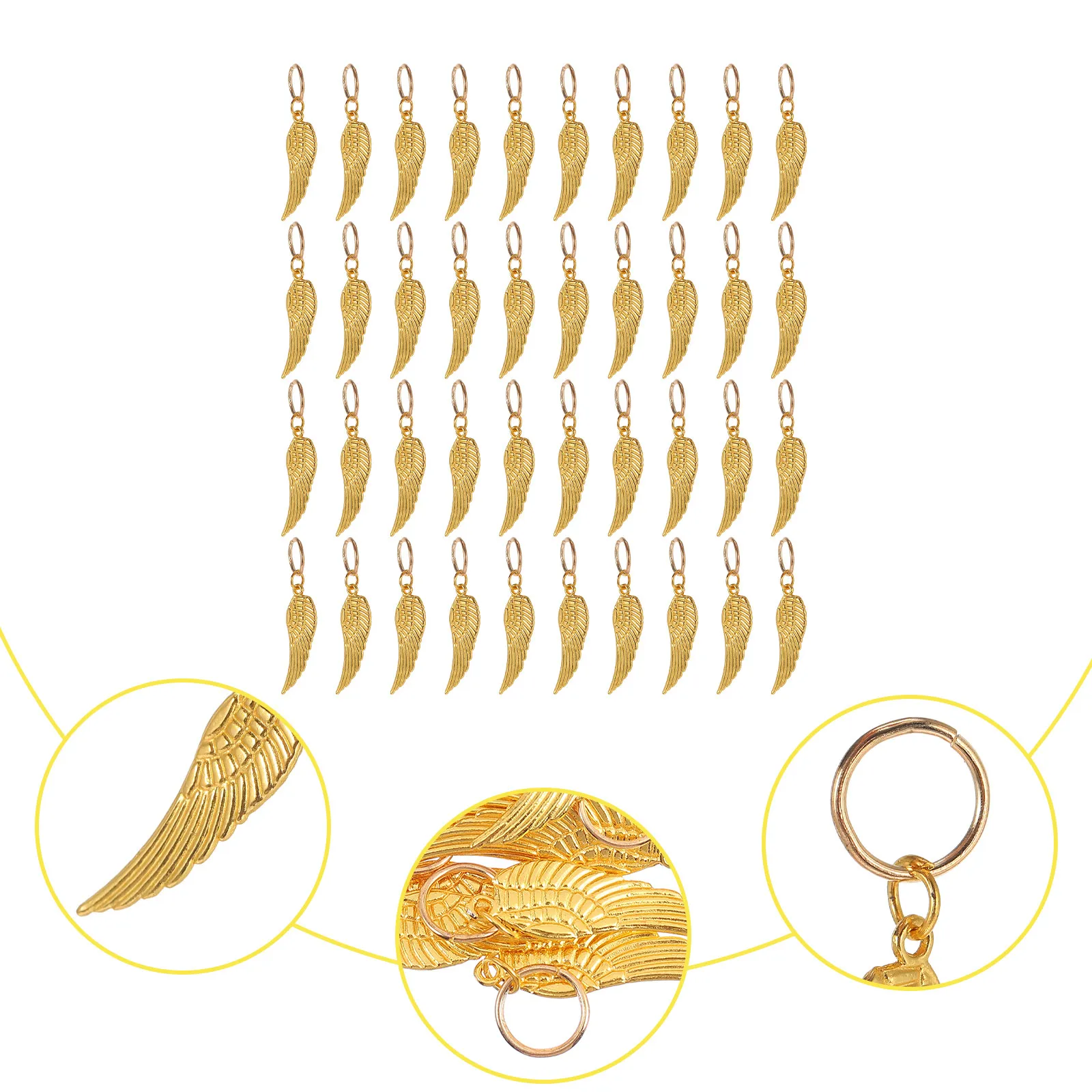 

40Pcs Dreadlock Pendant Rings Premium Alloy Hairpiece Ornament for Braiding Dreadlocks Hair Extension Secure Grip Fashionable
