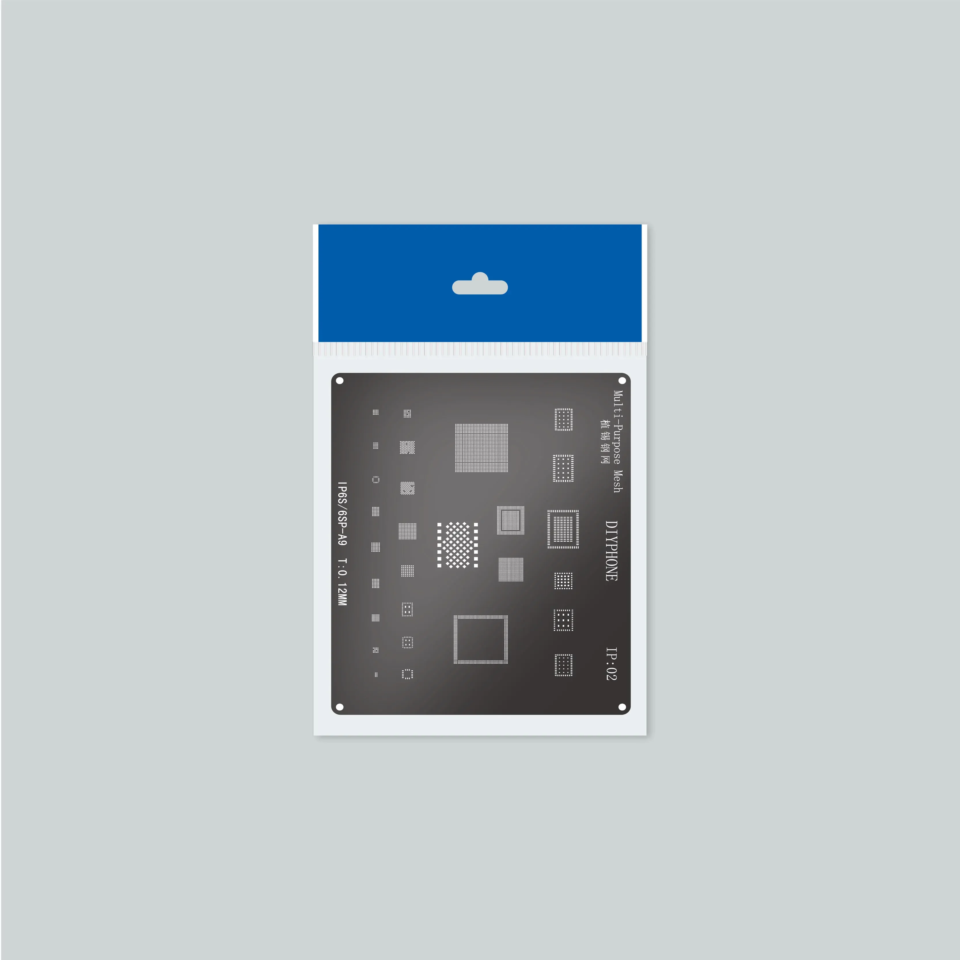 Universal 0.3/0.35/0.4/0.5/Parallel/45 Degree Hole BGA Stencil Multi-Purpose BGA Reballing Stencil Tin Planting Steel Mesh