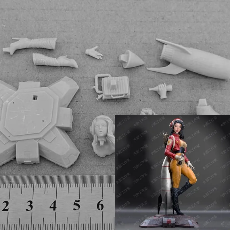 

Rocket Girl Full Resin Figures Model Kit 1/24 Scale Unpainted Unassembled Toy
