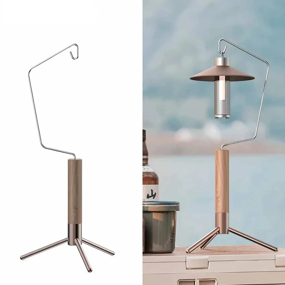 Suporte de lanterna de mesa para acampamento, suporte de luz removível, cabides de lanterna, iluminação de mesa, prateleiras suspensas