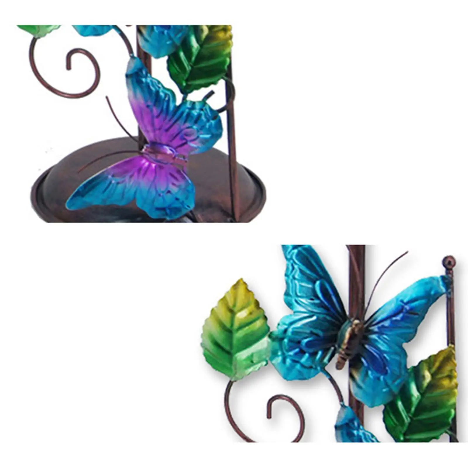 Metal Countryside Style Iron-made Paper Towel Holder Rustproof Coating Wide Application Butterflies