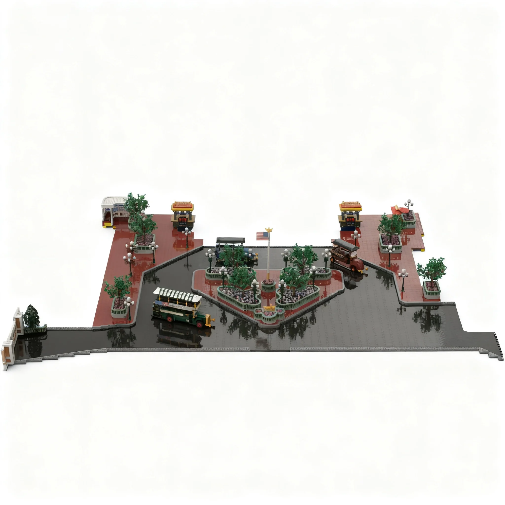 14020pcs MOC Disnay Magic Kingdom Town Square Plaza Model Building Blocks Christmas Gift Toy Architecture Brick Assemble DIY