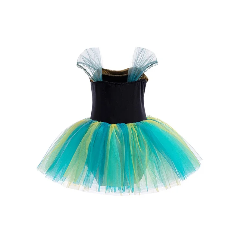 Leotardos cortos con falda de Ballet, vestidos de baile, traje de tutú para bailarina, vestido tutú para niñas pequeñas, leotardo de Ballet para Dan con corona