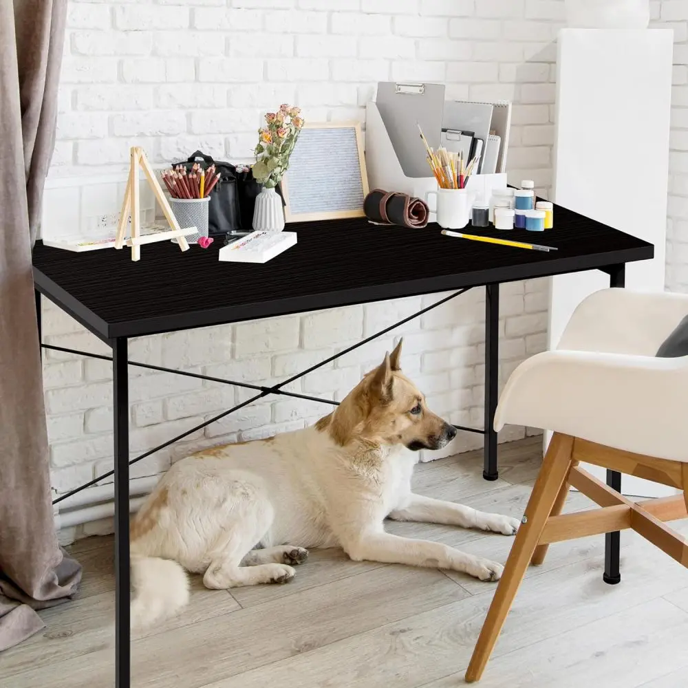 Small Space Writing Desk with Headphone Hooks Modern Simple Design, Suitable for Study, Home Office and Children's Room