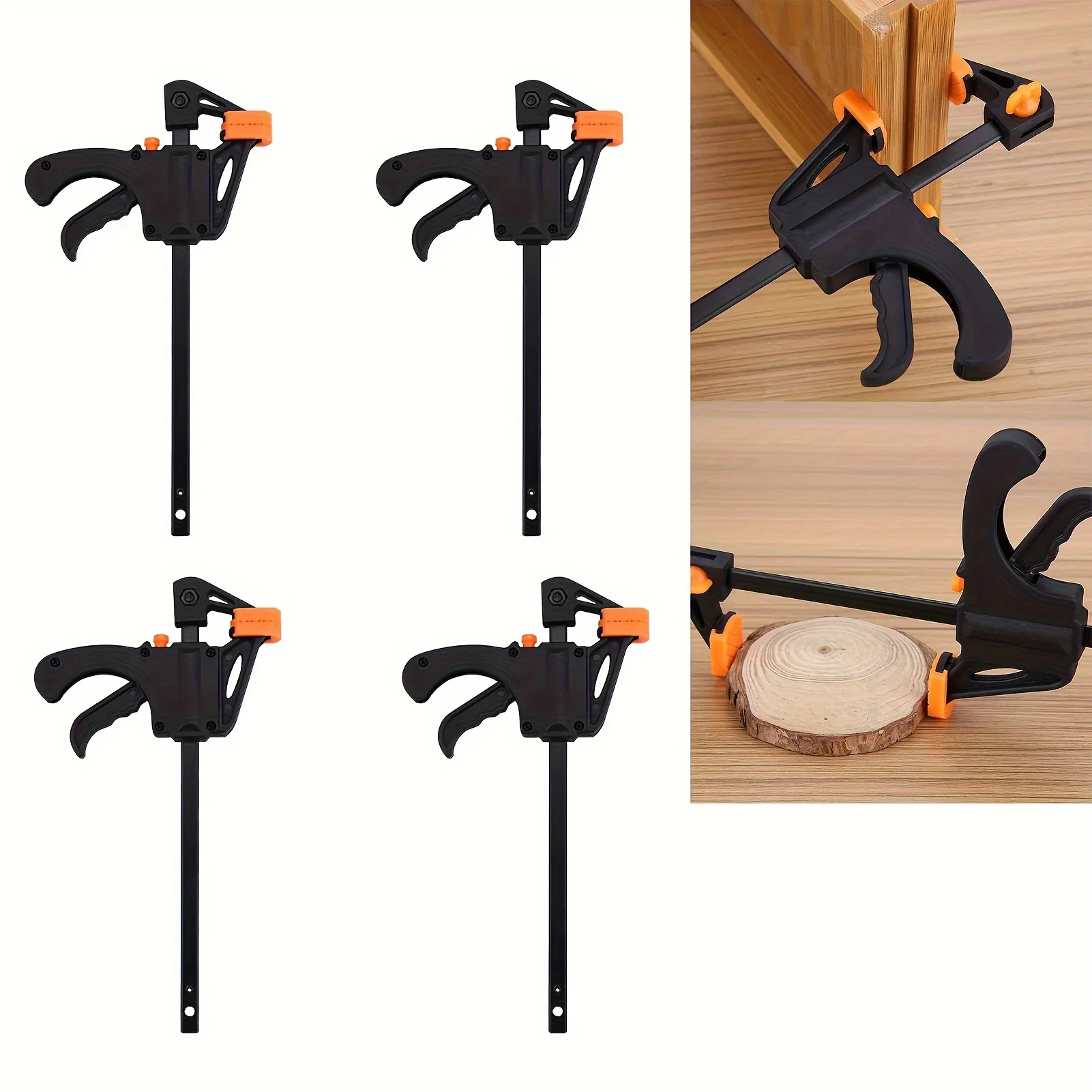 6 pezzi morsetto rapido per tavola di legno morsetto fisso in metallo set di utensili manuali lavorazione del legno mini localizzatore di morsetti F da 4 pollici nylon